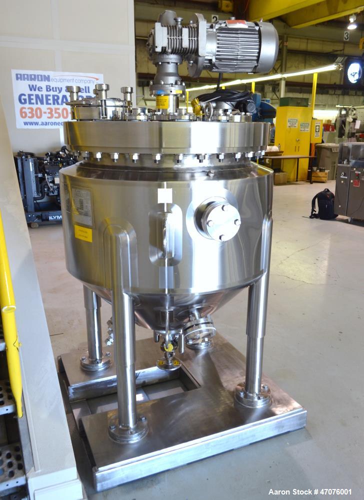 Used Pfaudler RX Series Pharmaceutical Glass Lined Reactor, 75 Gallon, Vertical
