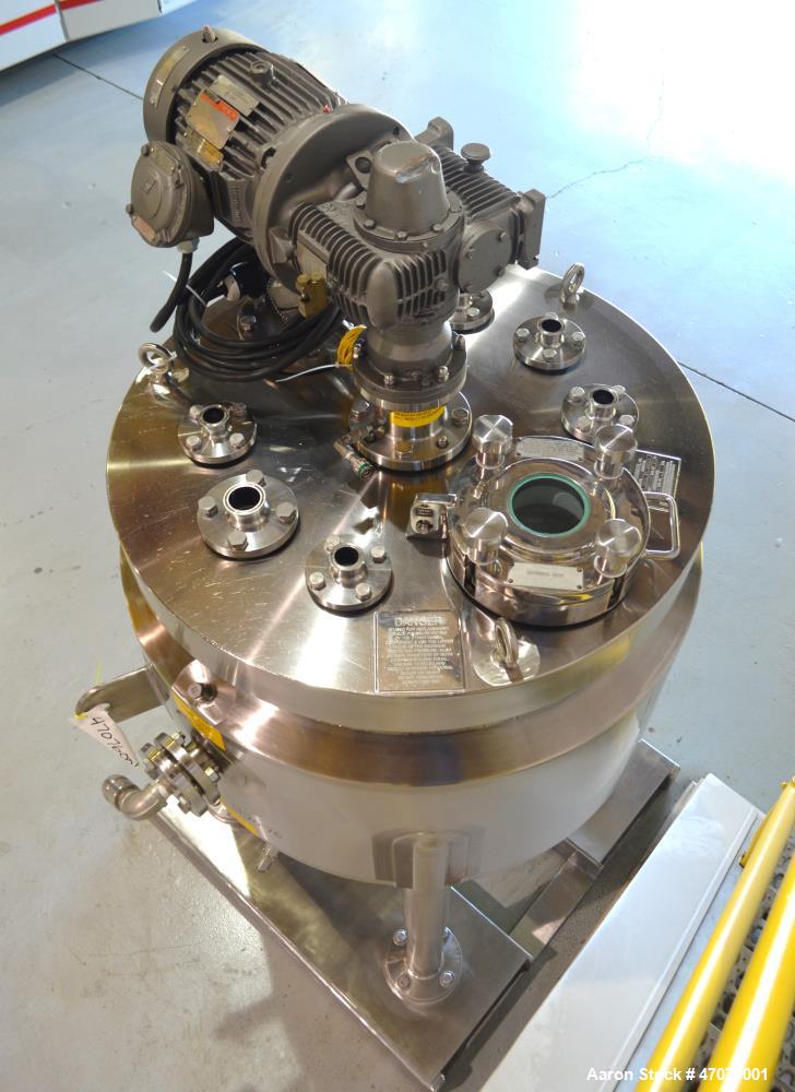 Used Pfaudler RX Series Pharmaceutical Glass Lined Reactor, 75 Gallon, Vertical