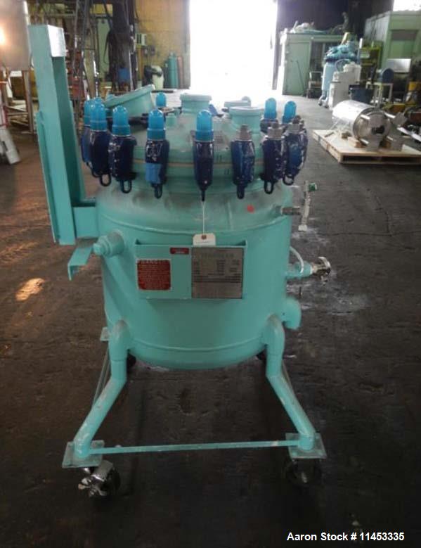 Used- 30 gallon Pfaudler Glass Lined Reactor Body. Rated 150 psi and full vacuum at 450 f internal, jacketed for 115 psi at ...