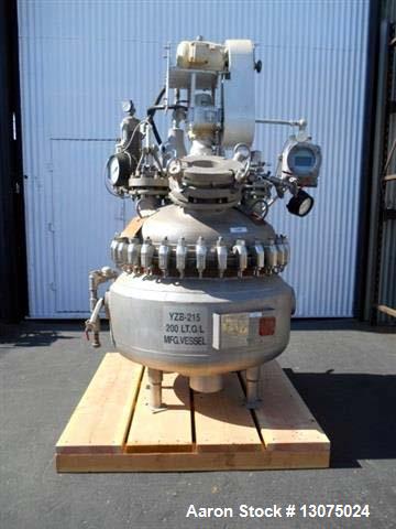 Used- Pfaudler Glass-Lined Reactor. 200 Liter