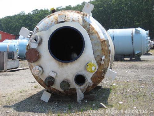Used: Pfaudler glass lined reactor(Body Only), 2000 gallon, 3315 blue glass. Approximately 78" diameter x 88" straight side, dished top and bottom. Internal rated 100 psi at 650 deg.f., jacket rated ...