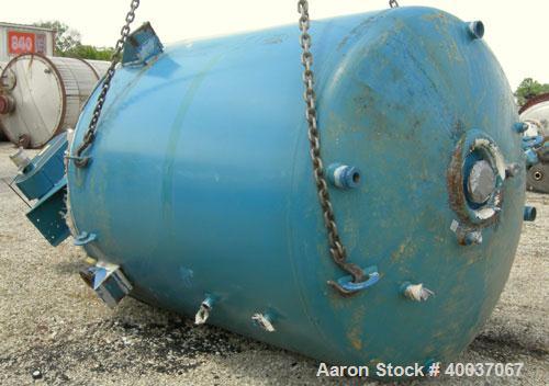 Used: Pfaudler glass lined reactor, 2000 gallon, 5015 blue glass, RA series,vertical. Approximately 76" diameter x 84" straight side, dished top and bottom. Internal rated 100/fv psi at 450 deg.f., j...