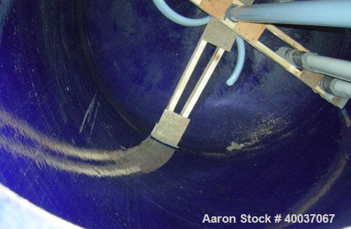 Used: Pfaudler glass lined reactor, 2000 gallon, 5015 blue glass, RA series,vertical. Approximately 76" diameter x 84" straight side, dished top and bottom. Internal rated 100/fv psi at 450 deg.f., j...