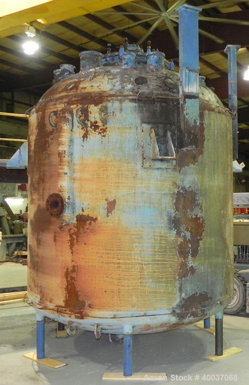 Used- Pfaudler 3000 Gallon Glass Lined Reactor Body with Covers. Model RA-96. 96" Diameter x 77" Straight Side. Dished Heads...