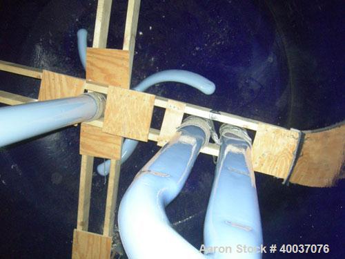 Used Pfaudler Glass Lined Reactor, 3000 gallon, 3315 blue glass, vertical. Approximately 96'' diameter x 84'' straight side, dished top and bottom. Internal rated 100/fv psi at 650 deg F, jacket rate...