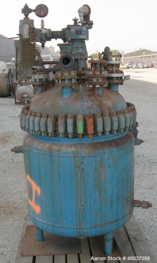 Used: Pfaudler glass lined clamp top reactor, 100 gallon, 3315 glass. Approximately 28" diameter x 30" straight side. Clamp dish top, dish bottom . Intenal  rated 300 psi at 650 deg.f., jacket rated ...
