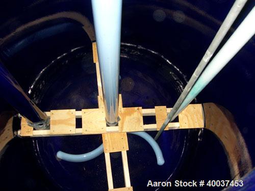 Used Pfaudler Glass Lined Reactor, 1000 Gallon, 9115 Blue Glass. Approximately 60" diameter x 6' straight side, dish top and bottom. Internal rated 100/fv psi at 450 deg F, jacket rated 90 psi at 450...