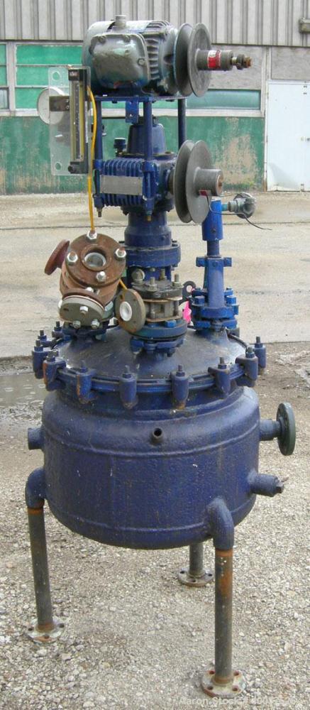 Used- Pfaudler Glass Lined Clamp Top Reactor, 10 Gallon, 3315 Glass, Vertical. Approximately 16" diameter x 16" straight sid...