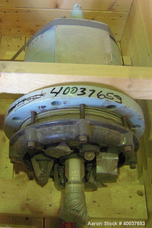 Used Pfaudler Glass Lined Reactor, 2 Gallon, 9115 Glass. Internal rated 150 psi/fv at 450 deg F, jacket rated 250 psi at 350 deg F. Serial #J000368, National Board #47903, built 1995.