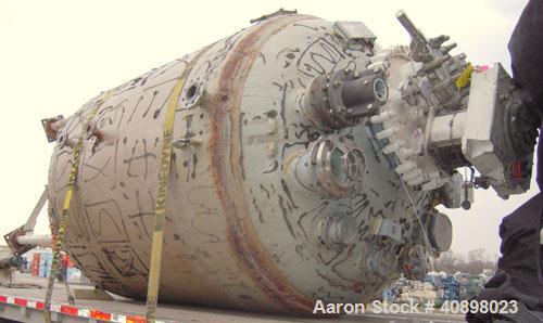Used Pfaudler Glass Lined Reactor, Approximately 2000 Gallon. 9129 glass.  Approximately 76" diameter x 84" straight side.  Internal rated 100 psi/fv at 450 deg F, jacket rated 90 psi at 450 deg F. D...