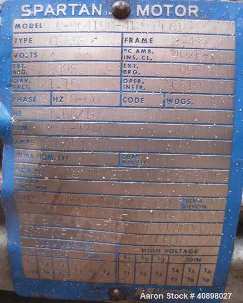 Used Pfaudler Glass Lined Reactor, 1000 gallon, 9129 white glass with calibration lines, vertical. Internal rated 100 psi/fv at 450 deg F, jacket rated 90 psi at 450 deg F. 5SRW drive with a 3 blade ...
