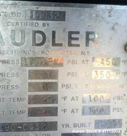 Used Pfaudler Glass Lined Reactor, 50 Gallon