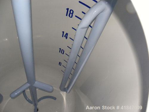 Used Pfaudler Glass Lined Reactor, 6000 Gallon, 9129 White Glass With Calibration Lines, Vertical. Approximately 108" diameter x 144" straight side. Dished top and bottom. Internal rated 100/FV psi a...