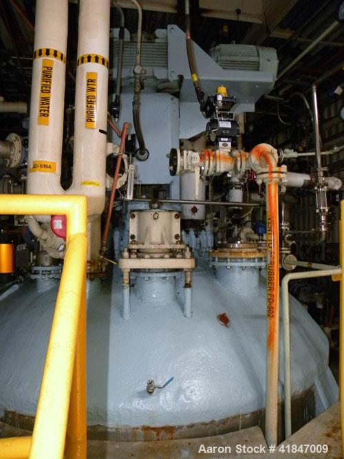 Used Pfaudler Glass Lined Reactor, 6000 Gallon, 9129 White Glass With Calibration Lines, Vertical. Approximately 108" diameter x 144" straight side. Dished top and bottom. Internal rated 100/FV psi a...