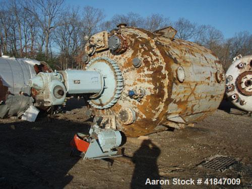 Used Pfaudler Glass Lined Reactor, 6000 Gallon, 9129 White Glass With Calibration Lines, Vertical. Approximately 108" diameter x 144" straight side. Dished top and bottom. Internal rated 100/FV psi a...