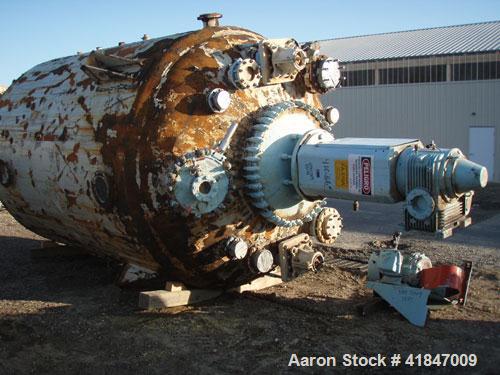 Used Pfaudler Glass Lined Reactor, 6000 Gallon, 9129 White Glass With Calibration Lines, Vertical. Approximately 108" diameter x 144" straight side. Dished top and bottom. Internal rated 100/FV psi a...