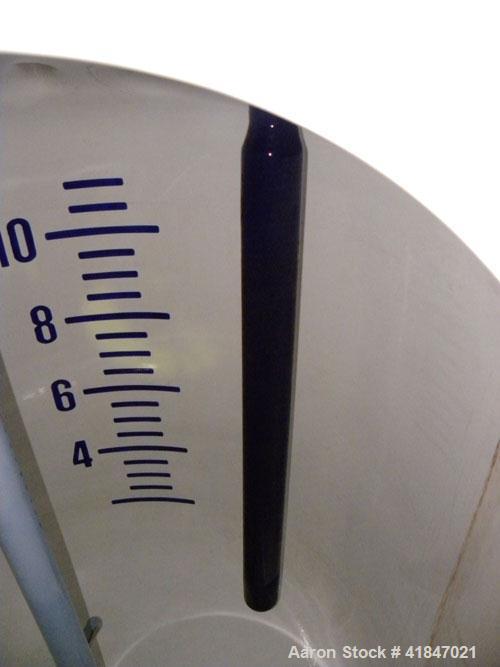 Used Pfaudler Glass Lined Reactor, 3000 gallon, 9129 white glass with calibration lines, vertical. Approximately 96" diameter x 96" straight side. Dished top and bottom. Internal rated 100/FV psi at ...