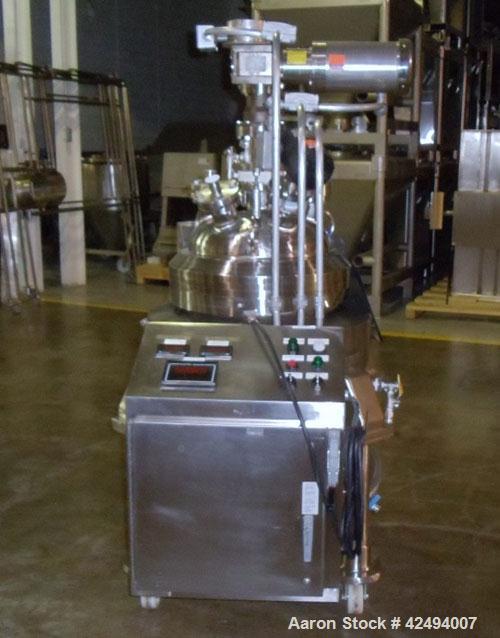 Used Pfaudler Glass Lined Reactor, 30 Gallon. Dished top, coned bottom. Internal rated 100 psi & FV at 450/-100 degrees F, stainless steel jacket rated 90 psi at 350/-100 degrees F.. Pfaudler DTW agi...