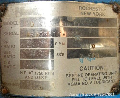 Used Pfaudler Glass Lined Reactor, 50 gallon, 5015 blue glass, vertical. Approximate 26" diameter x 18" straight side, clamp dish top, dish bottom. Internal rated 25 psi/full vacuum at –20 to 450 deg...