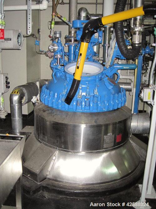 Used Pfaudler Glass Lined Reactor, 200 Gallon, Model E40-200-100-150. 40" Diameter x 30" straight side. 2:1 Elliptical bolt on head, 2:1 Ellipticl bottom. Internal rated 100 psi/FV at -20 to 450 deg ...