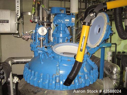 Used Pfaudler Glass Lined Reactor, 200 Gallon, Model E40-200-100-150. 40" Diameter x 30" straight side. 2:1 Elliptical bolt on head, 2:1 Ellipticl bottom. Internal rated 100 psi/FV at -20 to 450 deg ...