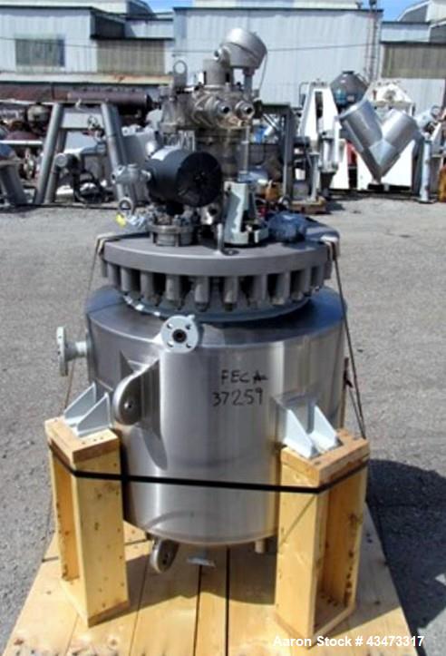 Used- Pfaudler 30 Gallon Glass Lined Reactor. 316L Stainless steel glass lined removable flat top, carbon steel glass lined ...