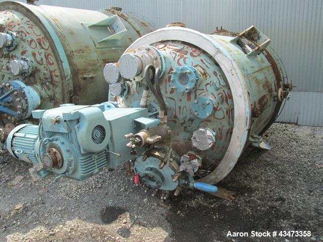 Used Pfaudler Glass Lined Reactor, 1000 Gallon
