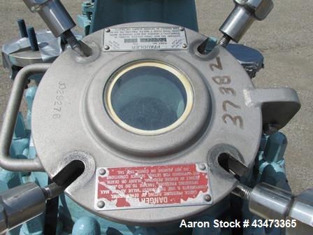 Used Pfaudler Glass Lined Reactor, 30 Gallon, 5019 Glass. Internal rated 100 psi & Full Vacuum at 450 degrees F. Jacket rated 150 psi at 520 degrees F. DTW Pfaudler agitator drive. Serial# R190-0414,...