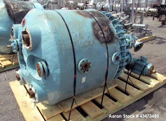 Used Pfaudler Glass Lined Reactor, 200 Gallon, 5015 Glass. Internal rated 25 psi & Full Vacuum at 450 degrees F. Jacket rated 90 psi at 350 degrees F. Size 4 Pfaudler agitator drive with mechanical s...