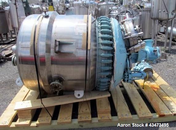 Used Pfaudler Glass Lined Reactor, 200 Gallon, 9119 Glass, Vertical. Internal rated 100 psi & Full Vacuum at 450 degrees F. Jacket rated 90 psi at 500 degrees F. 3 DTW Pfaudler agitator drive with me...