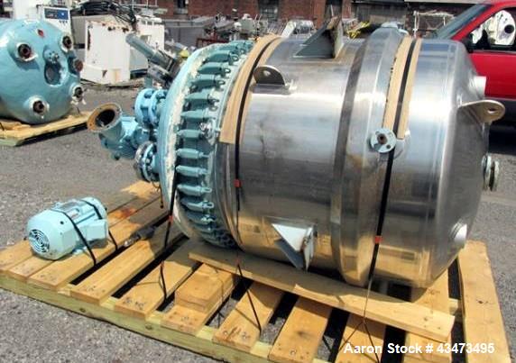 Used Pfaudler Glass Lined Reactor, 200 Gallon, 9119 Glass, Vertical. Internal rated 100 psi & Full Vacuum at 450 degrees F. Jacket rated 90 psi at 500 degrees F. 3 DTW Pfaudler agitator drive with me...