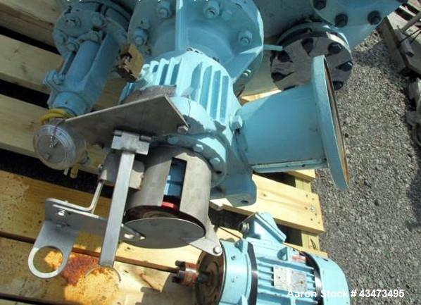 Used Pfaudler Glass Lined Reactor, 200 Gallon, 9119 Glass, Vertical. Internal rated 100 psi & Full Vacuum at 450 degrees F. Jacket rated 90 psi at 500 degrees F. 3 DTW Pfaudler agitator drive with me...