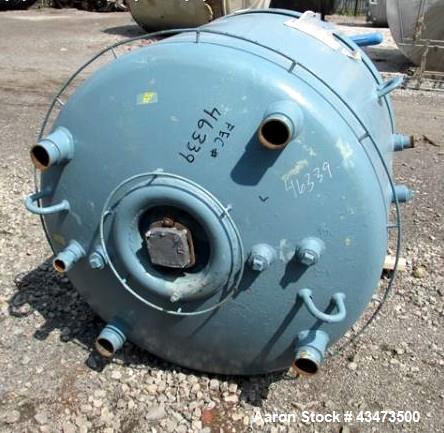 Used Pfaudler Glass Lined Reactor, 300 Gallon, 5015 Glass, Vertical. Internal rated 100 psi & Full Vacuum at 450 degrees F. Jacket rated 100 psi at 450 degrees F. 4 DTW Pfaudler agitator drive with m...