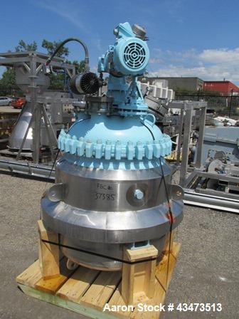 Used Pfaudler Glass Lined Reactor, 100 Gallon, 9115 Glass. Internal rated 150 psi & Full Vacuum at 450 degrees F. Jacket rated 90 psi at 450 degrees F. 5hp DTW Pfuadler agitator drive with mechanical...