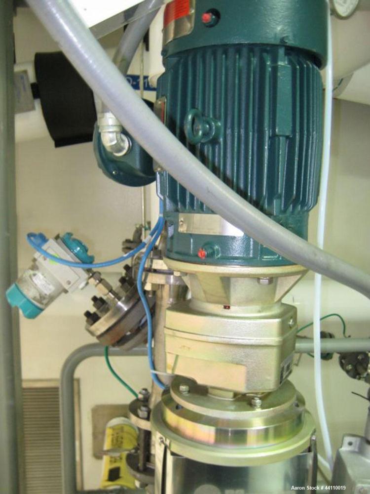 Used Pfaudler Glass Lined Reactor, 50 Gallon. Internal rated 150 psi & Full Vacuum at 450 degrees F, jacket rated 125 psi & Full Vacuum at 450 degrees F.  Type 9115 Dark Blue Glass.  Bolted dished to...