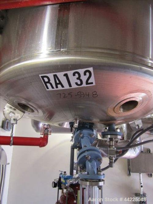 Used Pfaudler Glass Lined Reactor, 200 Gallon, Type 9119 Glass. Internal rated 150 psi and full vacuum at 450 degrees F, jacket rated 100 psi at 450 degrees F. Pfaudler VMX 250 agitator drive, cartri...