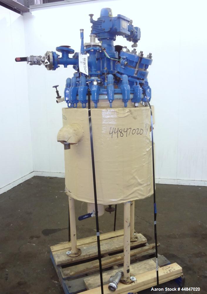 Used 30 Gallon Pfaudler Clamp Top Glass Lined Reactor
