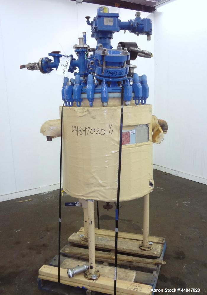 Used 30 Gallon Pfaudler Clamp Top Glass Lined Reactor