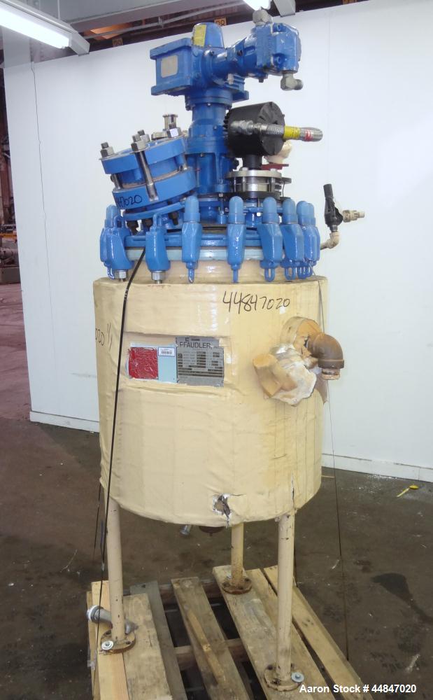 Used- 30 Gallon Pfaudler Clamp Top Glass Lined Reactor