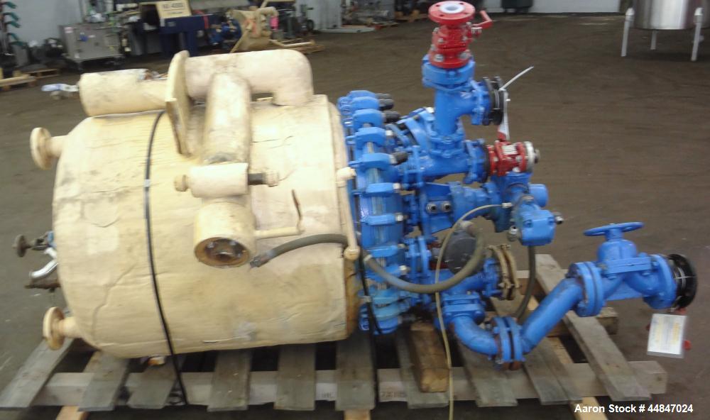 Used 100 Gallon Pfaudler Clamp Top Glass Lined Reactor 