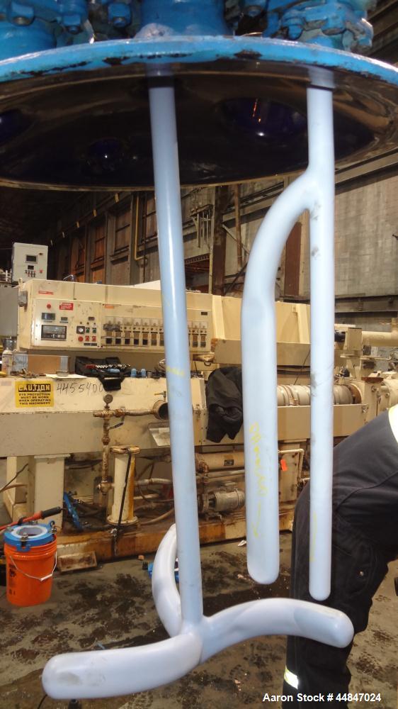 Used 100 Gallon Pfaudler Clamp Top Glass Lined Reactor 