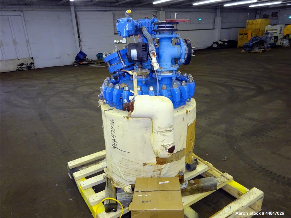 Used Pfaudler Clamp Top Glass Lined Reactor, 50 Gallons