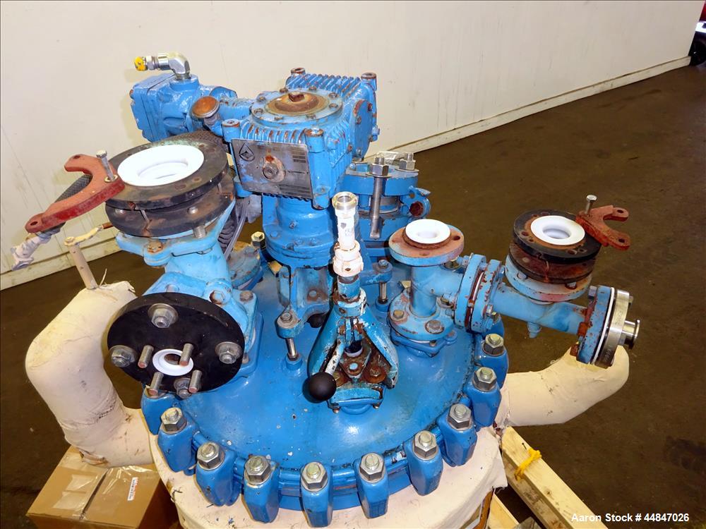 Used Pfaudler Clamp Top Glass Lined Reactor, 50 Gallons