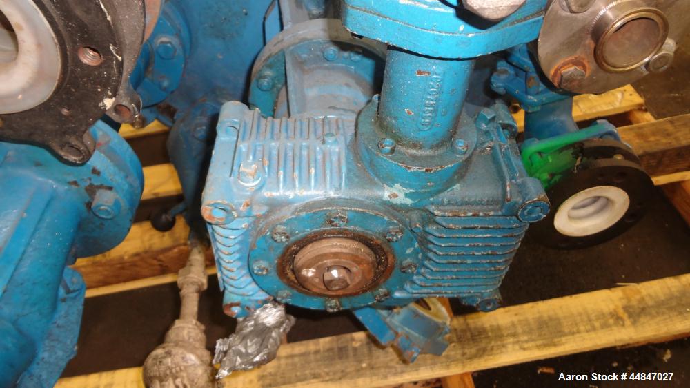 Used Pfaudler Clamp Top Glass Lined Reactor, 100 Gallon, 9119 Blue Glass, Vertical.  Approximately 30" diameter x 36" straight side, dished clamp top, dish bottom.  Internal rated 25/full vacuum psi ...