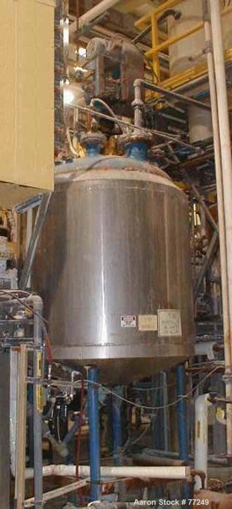 Used- Pfaudler Glass Lined Reactor Body, 750 Gall