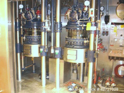 Used 70 Liter R & M Italia Glass Reactor Train