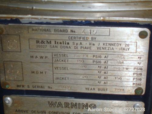Used 70 Liter R & M Italia Glass Reactor Train