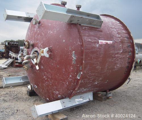 Used Dedietrich SA Glass Lined Lethal Service Reactor, 3000 gallon, 3009 white glass with calibration lines. Approximately 98" diameter x 76" straight side, dished top and bottom. Internal rated 100/...