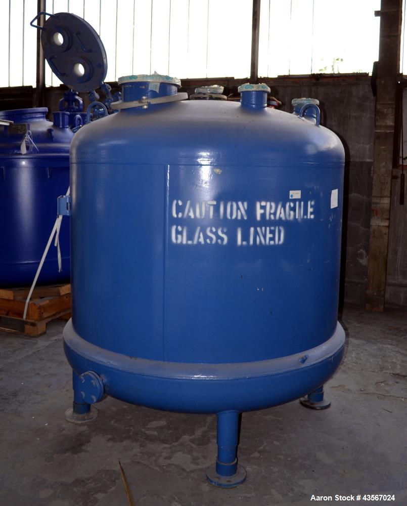 Used Tycon 2834L Glass-Lined Reactor – 748 Gallon, Blue Glass, Vertical, 6-Bar Jacket