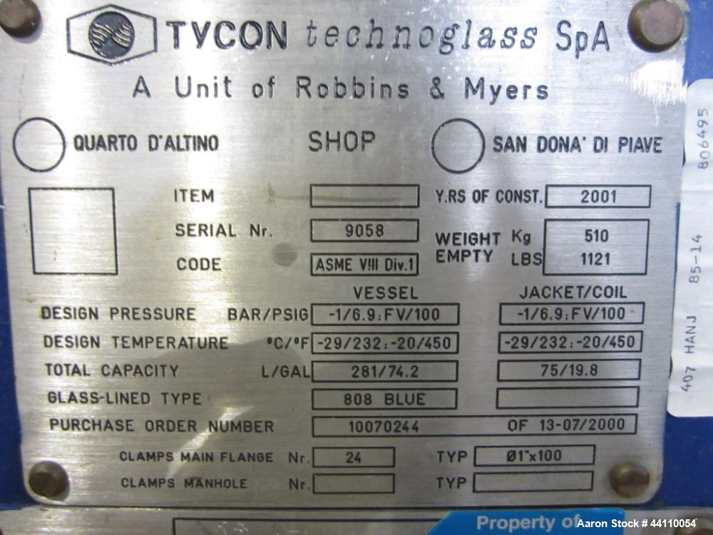 Used 53 Gallon Glass Lined Tycon Portable Vessel